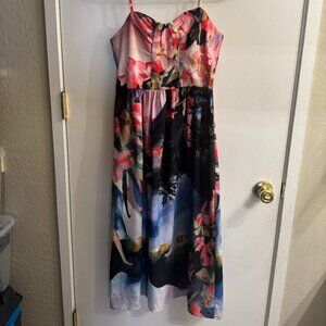 Corey Lynn Calter Watercolor Floral Midi Dress – Size 4